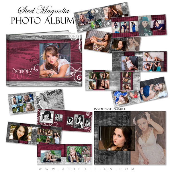 Photo Book Design Template (5x7) - Steel Magnolia