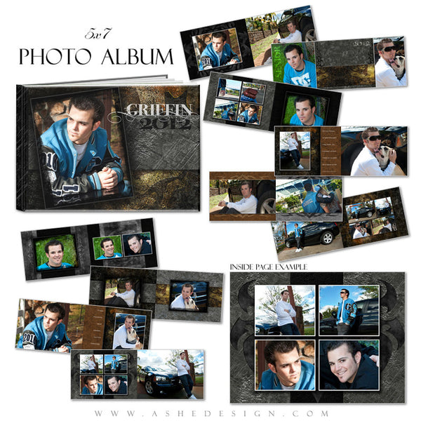 Senior Boy Photo Book Template (5x7) - Tattooed