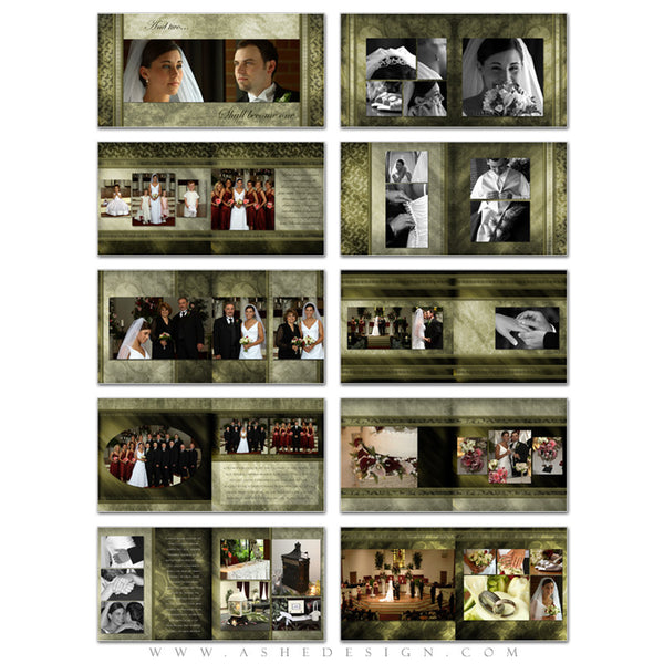 Photo Book Templates 8x8 | Elegant Brushed Grunge pages