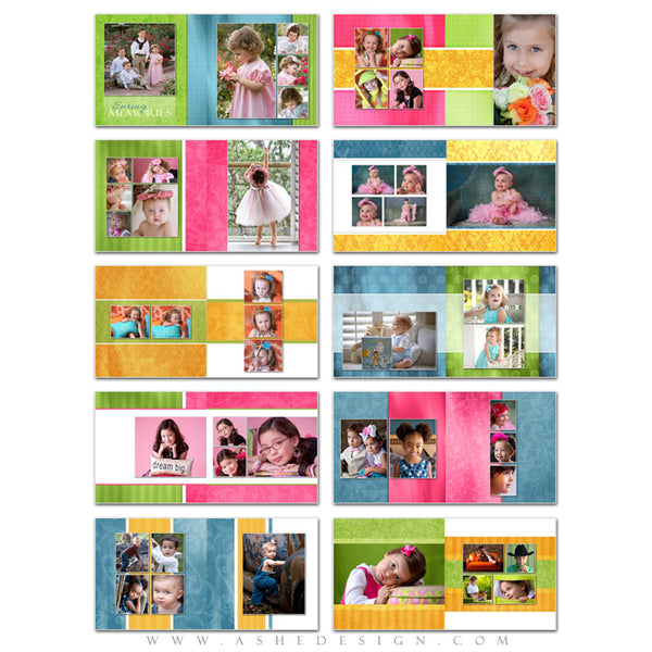 Ashe Design | Spring Fling 8x8 Photo Book pages