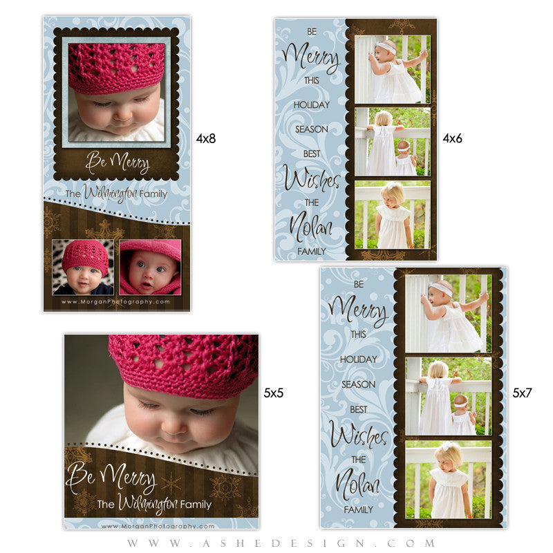 Christmas Photo Card Set - Be Merry