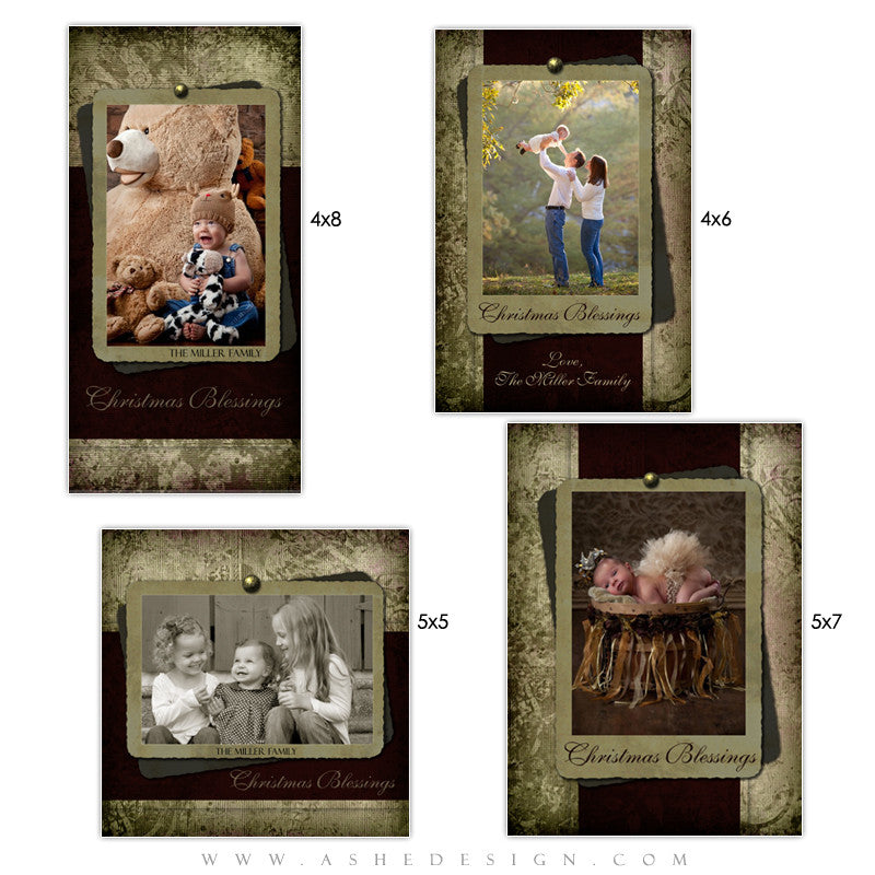 Christmas Photo Card Set - Christmas Blessings