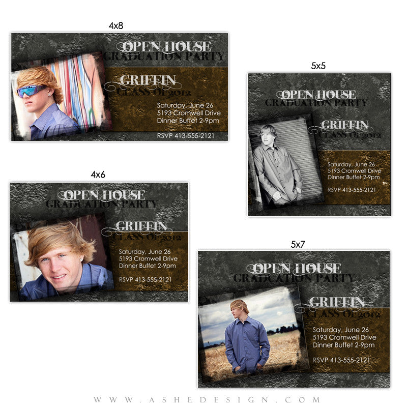 Photo Card Design Set - Inked