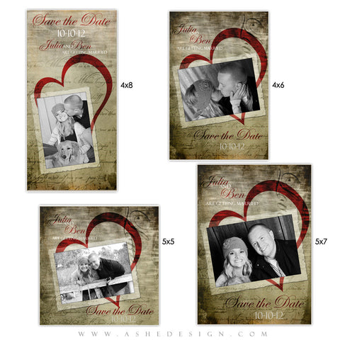 Photo Card Save The Date Set - Love Letters