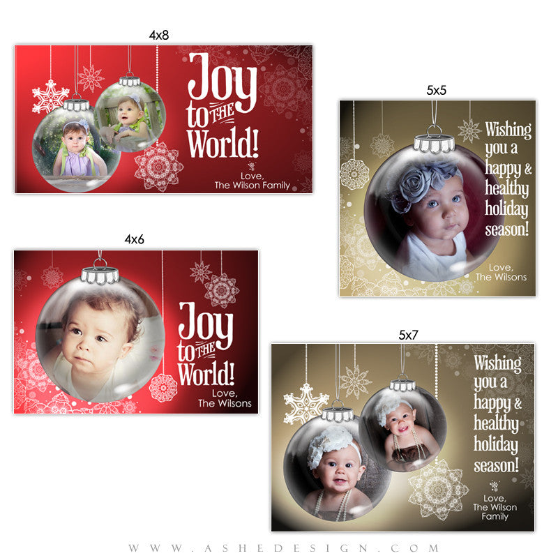 Christmas Photo Card Set - Ornamental