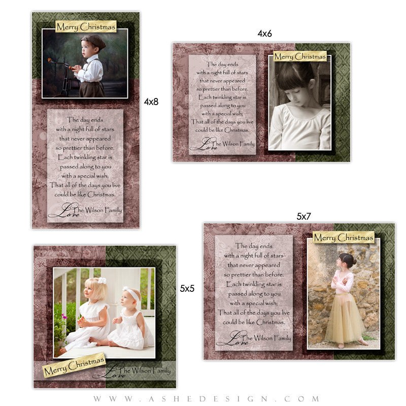 Christmas Photo Card Set - Pear Berry