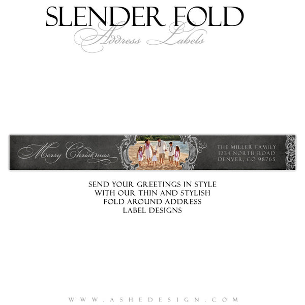 Slender Fold Address Label Designs - Chalkboard
