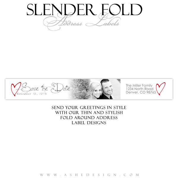 Slender Fold Address Label Designs - Cross My Heart