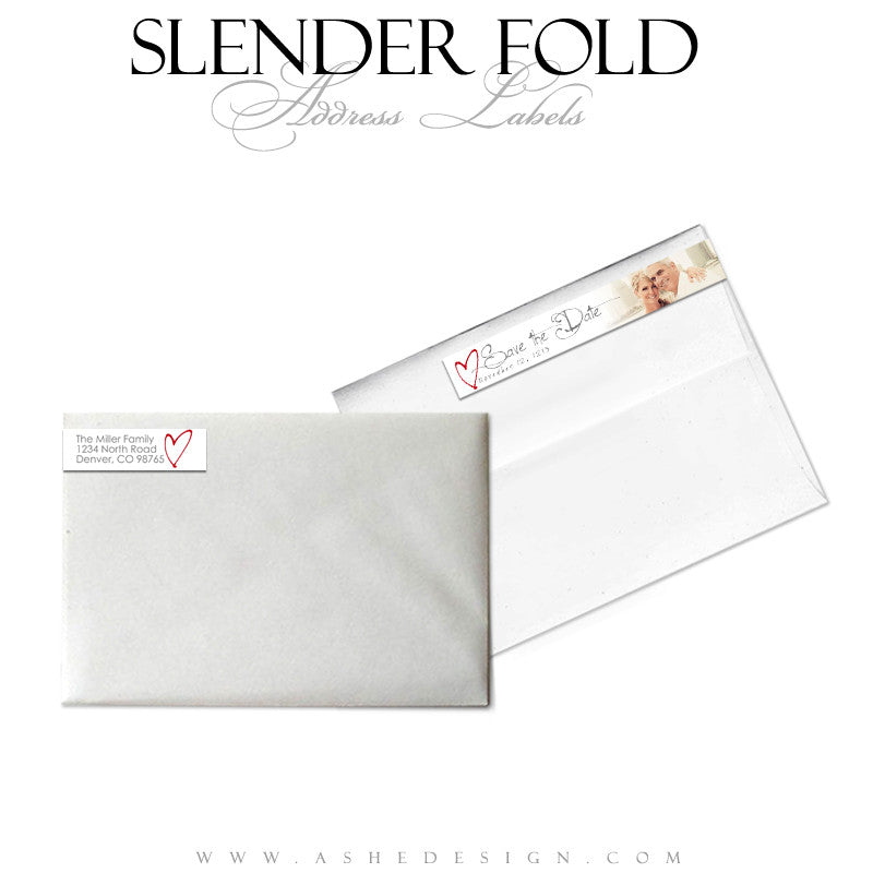 Slender Fold Address Label Designs - Cross My Heart