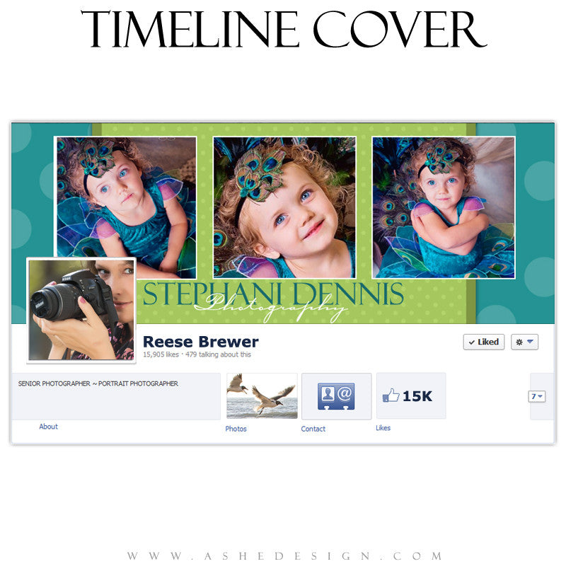 Timeline Cover Design - Pretty Peacock