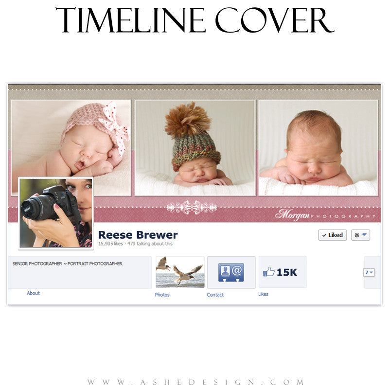 Timeline Cover Design - Raspberry Cream