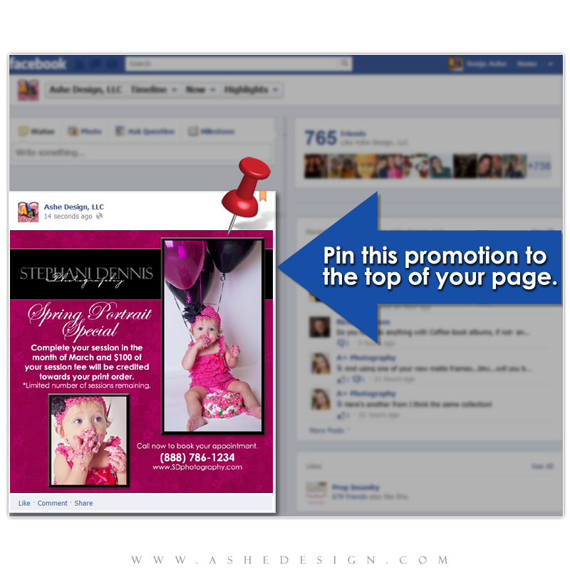 Timeline Promotional Pin Design - Olivia