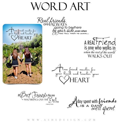 Word Art Collection - Best Friends