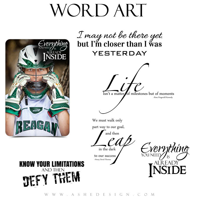 Sports Word Art Collection - Determination