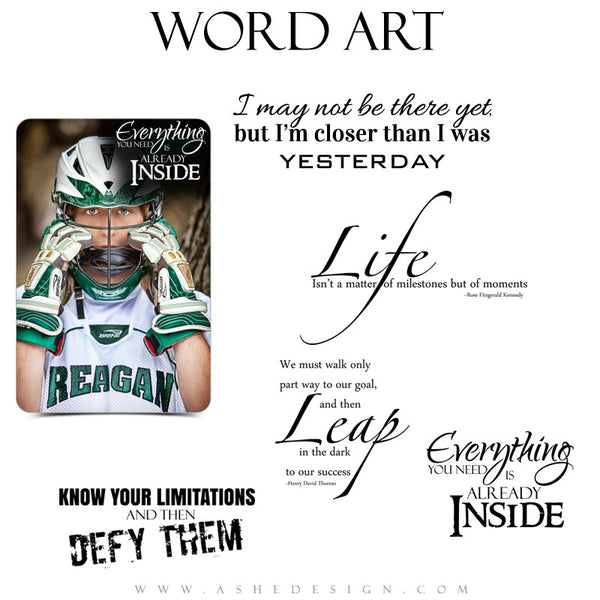 Sports Word Art Collection - Determination