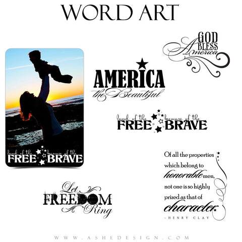 Word Art Collection | God Bless America