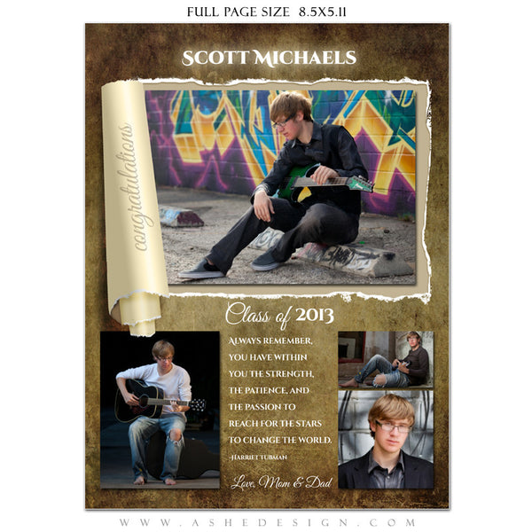 Ripped Yearbook Templates for Photographers