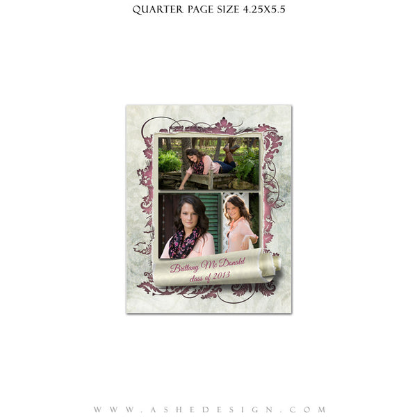 Scrolled Yearbook Templates for Photographers