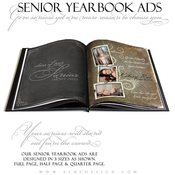 Shabby Chic Yearbook Templates for Photographers