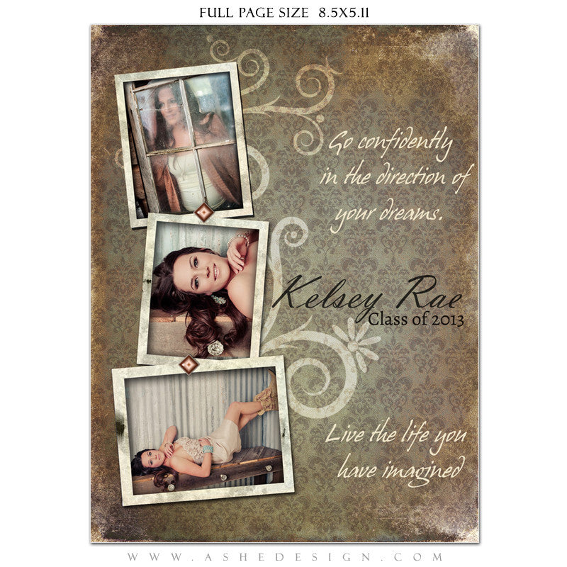 Shabby Chic Yearbook Templates for Photographers