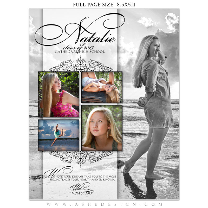 Ashe Design | Simply Classic Yearbook Templates for Photographers