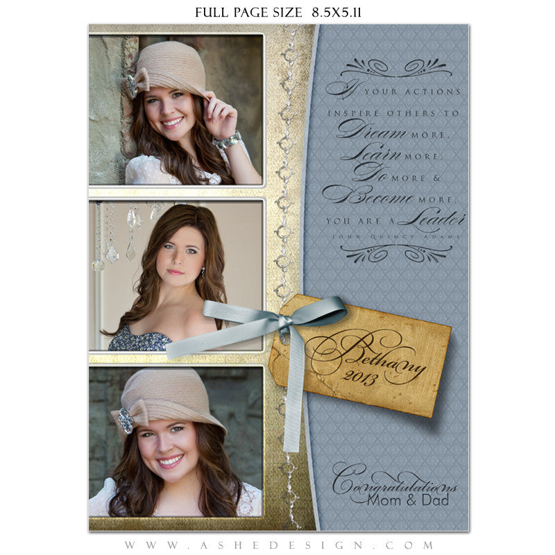 Spring Rain Yearbook Templates for Photographers