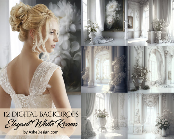 Photography backdrop, Digital overlays, Digital backgrounds, Photoshop overlays, photography overlays, Maternity backdrops, Backdrop Overlays for photographers, Elegant White Room, White Room Backdrop, White Room Overlays, White Room Studio Backdrops