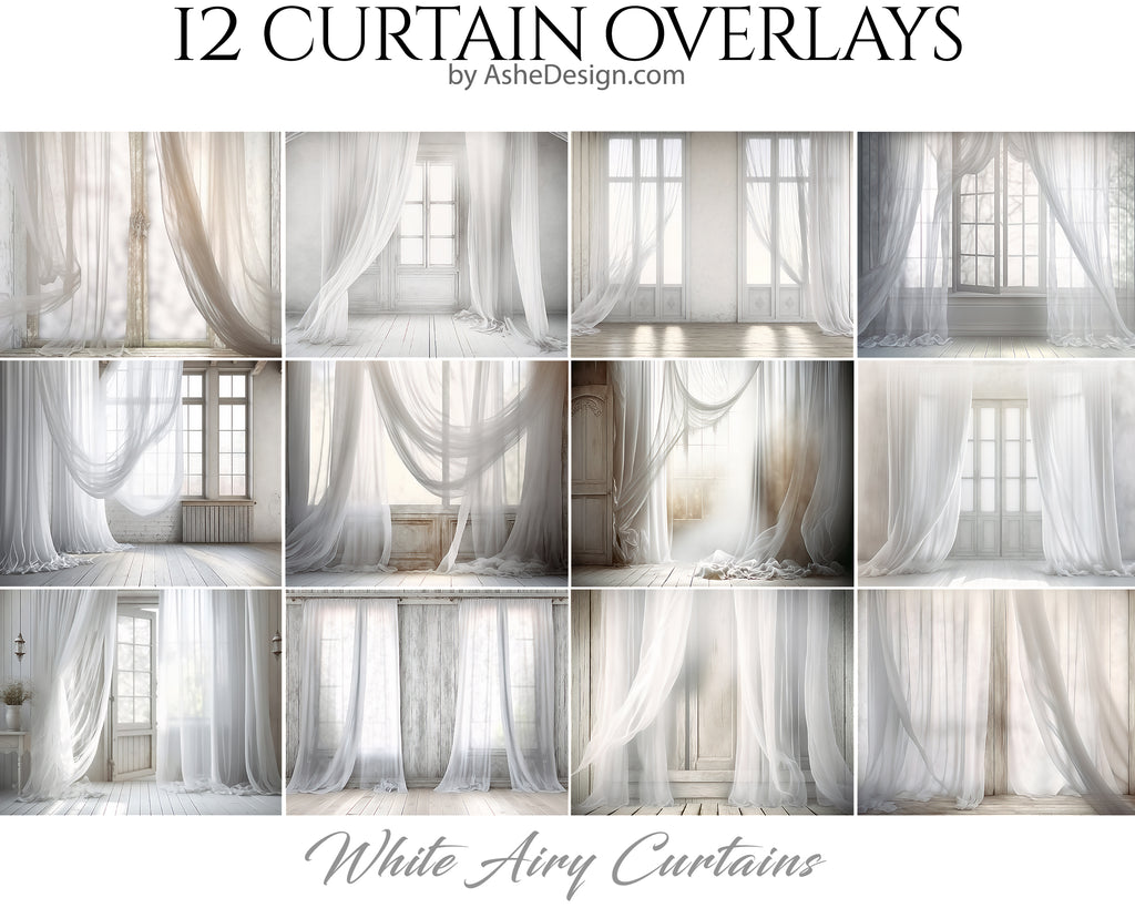 Photography backdrop, Digital overlays, Digital backgrounds, Photoshop overlays, photography overlays, Backdrop Overlays, Studio backdrops, Texture Overlays, Senior backdrops, White Curtains, Curtain Backdrops, Curtain Backgrounds, Flowing Curtains