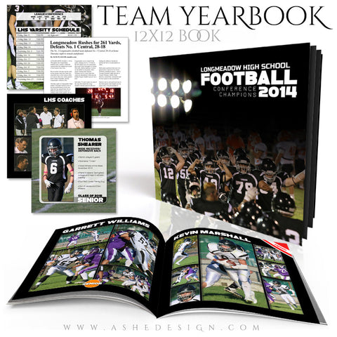 Sports 12x12 Photo Book Template  | Simply Sports Yearbook