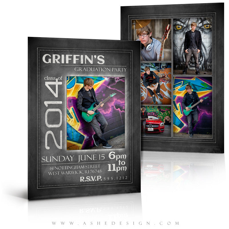 Chalkboard Sr Boy 2014 - 5x7 flat card full set web display