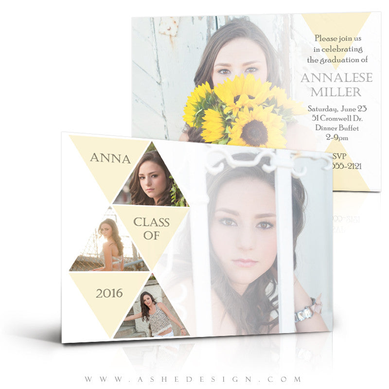 Senior Girl 5x7 Graduation Card | Symmetry