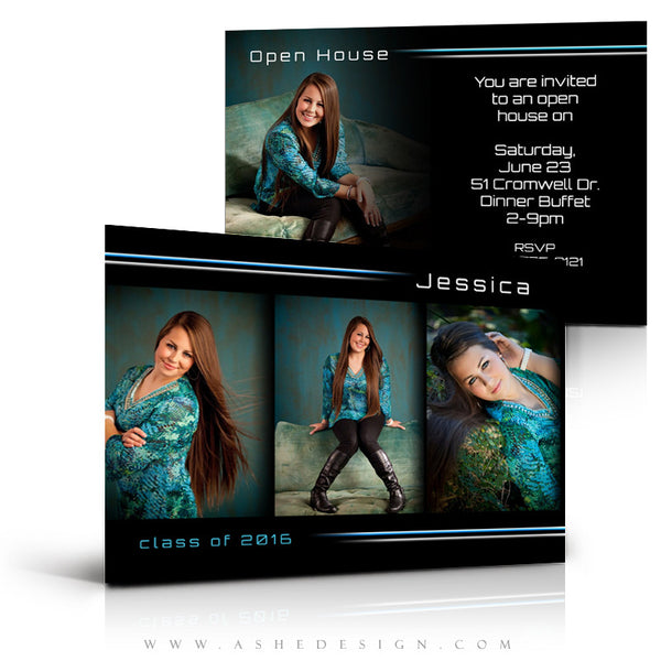 Graduation Invitation 5x7 Flat | Streak Of Light 3D