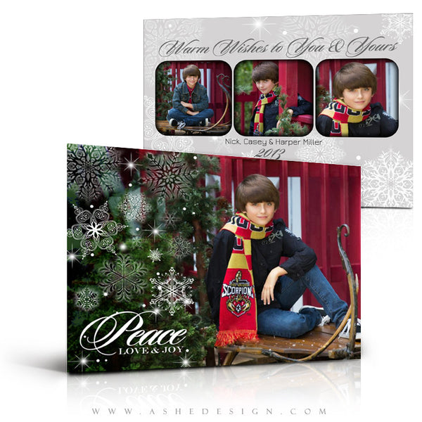 5x7 Flat Card Peace Love Joy template