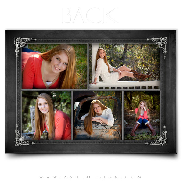 Chalkboard Sr Girl 2014 - 5x7 Flat Card back web display
