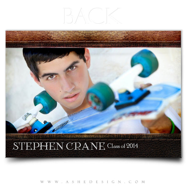 Leather Stitched 5x7 Flat Back web display