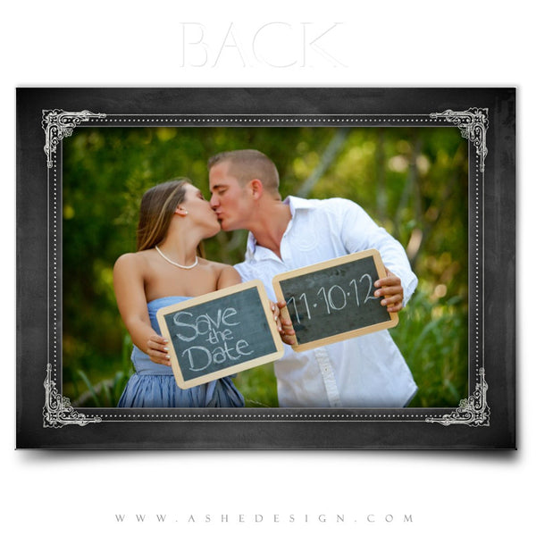 Save The Date Photography Templates | Chalkboard back