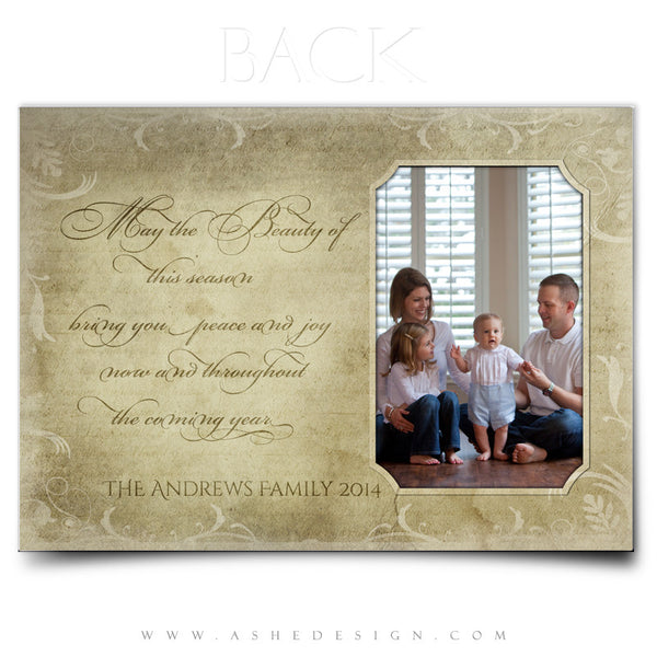 Christmas Card Template | Beauty Of The Season back