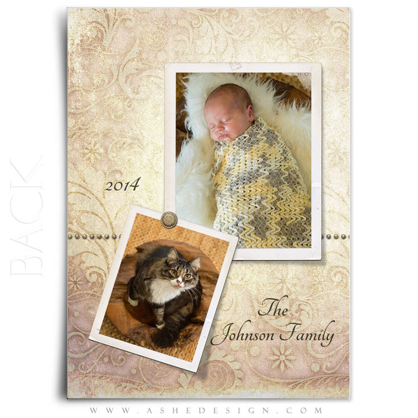 Christmas Card Photoshop Templates | Victorian Garden back 2014
