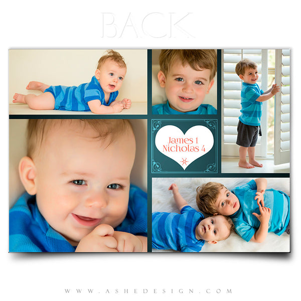 Christmas Flat 5x7 Card Templates | Christmas Laughter back