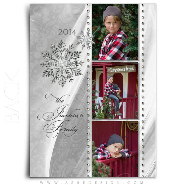 Christmas 5x7 Flat Card Templates | Dreaming Of A White Christmas back