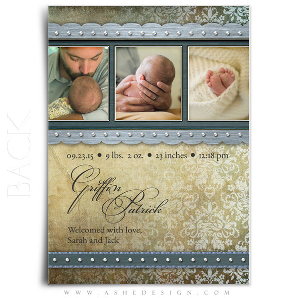 Birth Announcement | Griffin back