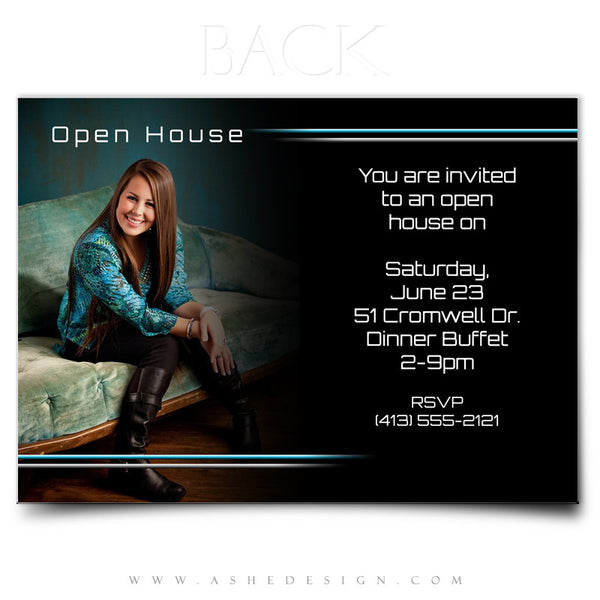 Graduation Invitation 5x7 Flat | Streak Of Light back