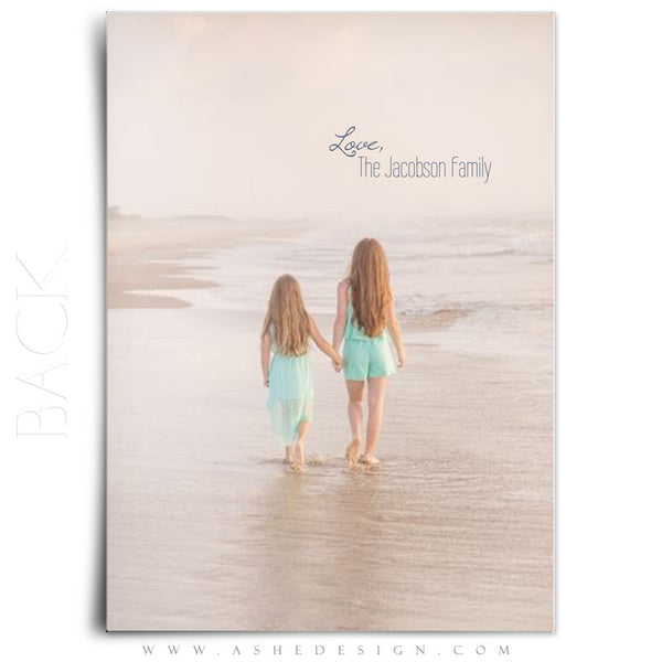 Christmas Card 5x7 Flat | Gold Foil Holiday back