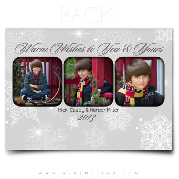 5x7 Flat Card Back Peace Love Joy template