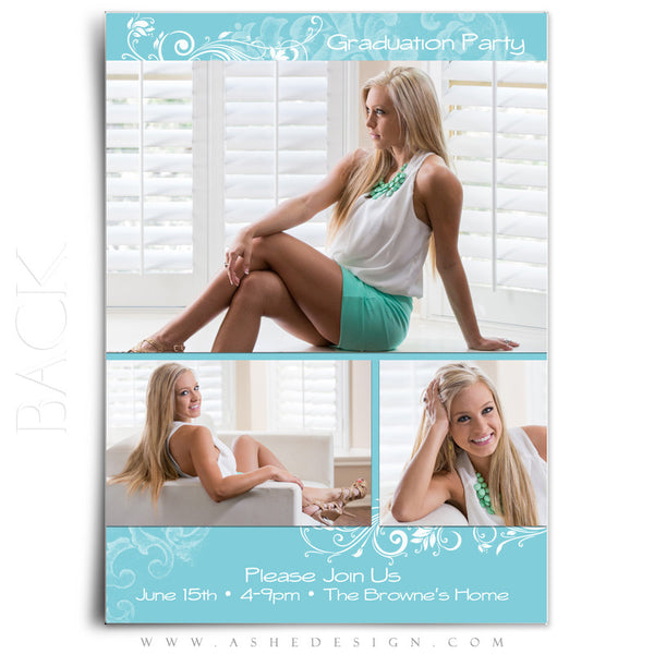 Senior Graduation Template | Color Block back web display