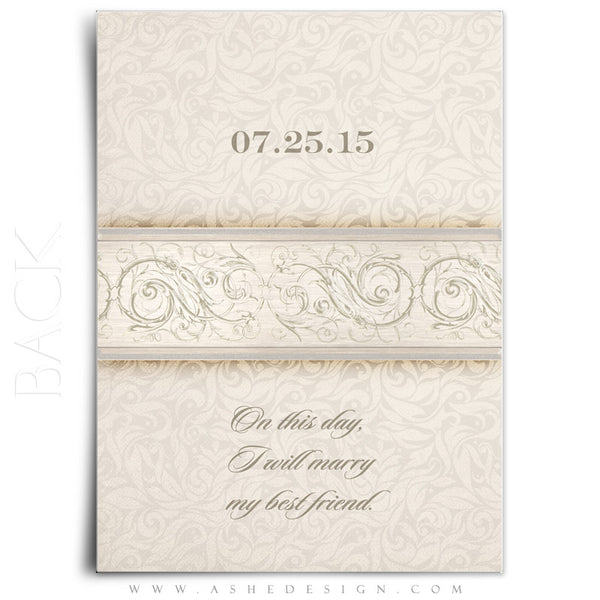 I Do Wedding Invitation Template back