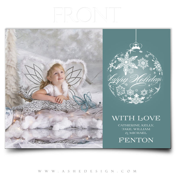 Christmas Card Photography Template | Color Block Holiday front