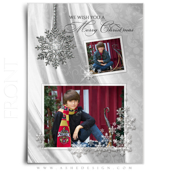 Christmas 5x7 Flat Card Templates | Dreaming Of A White Christmas front