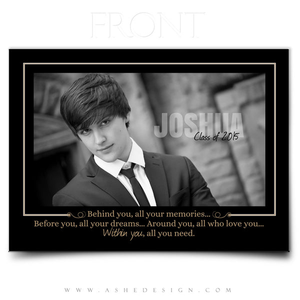 Senior Boy Graduation Invitation Template | Within You front