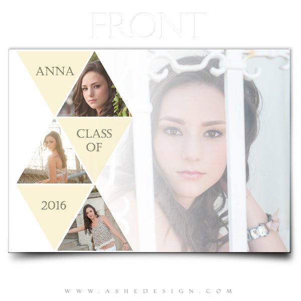 Senior Girl 5x7 Graduation Card | Symmetry front